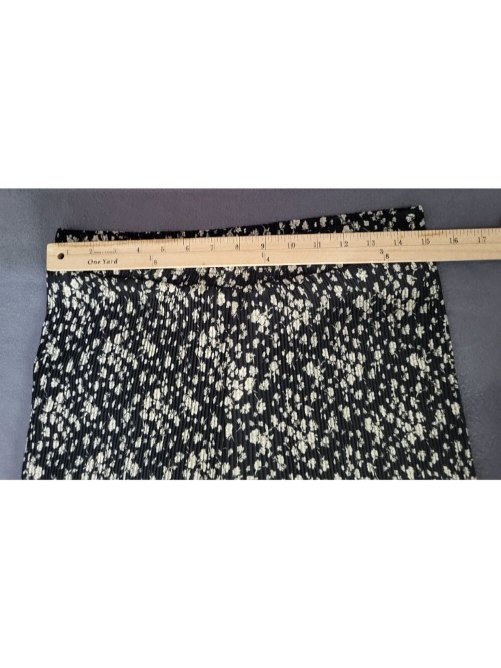 PLEIONE Women's LG Two Piece Set Sleeveless Ditsy Floral Pleated Wide Leg Black - Picture 8 of 9